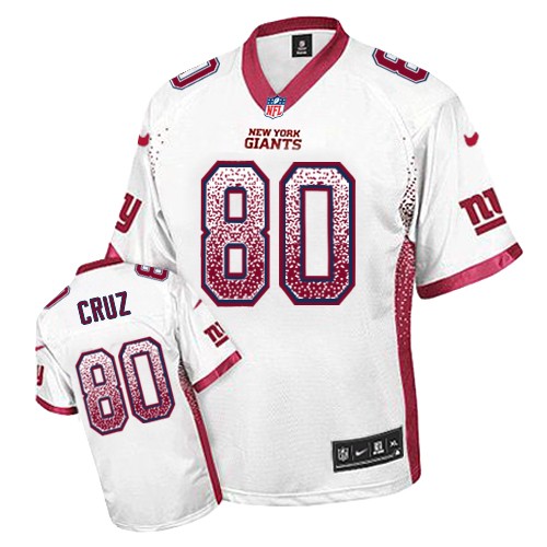 Men's Limited Victor Cruz Nike Jersey White - #80 Drift Fashion NFL New York Giants